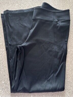 Athleta Women's Black High-Waist Performance Wide Leg Leggings Large